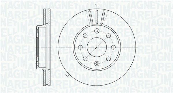 MAGNETI MARELLI Тормозной диск 361302040312